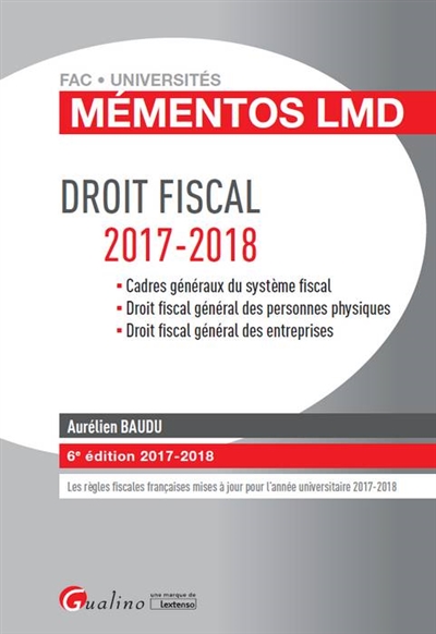 Droit fiscal 2017-2018 :...