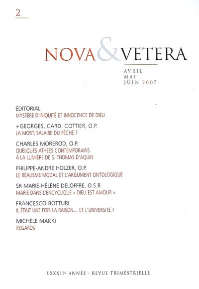 Nova & vetera, n° 2 (2007)