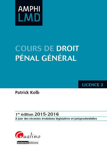 Cours de droit pénal général : 2015-2016 : licence 2