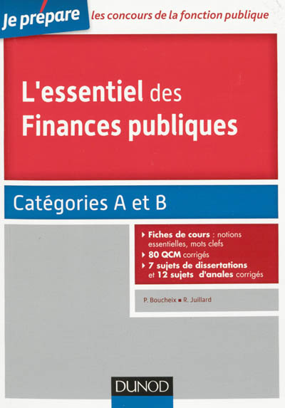 L'essentiel des finances publiques : catégories A et B