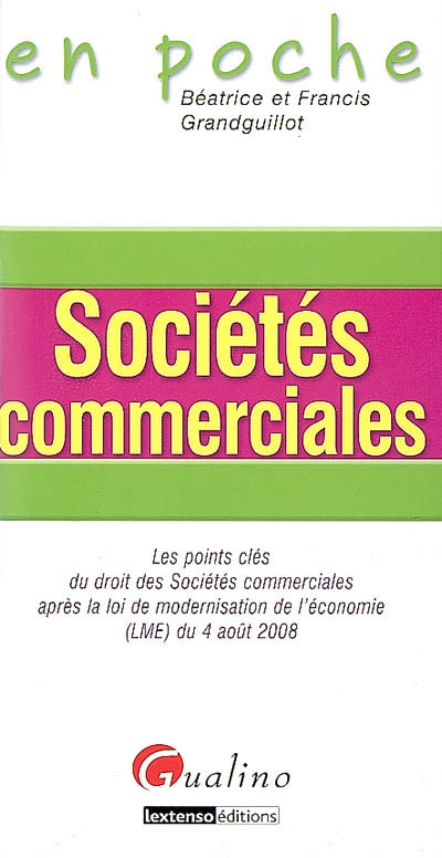 Sociétés commerciales : les...