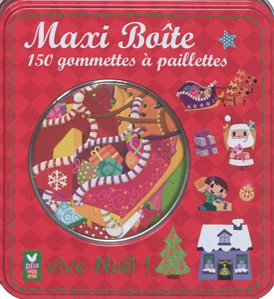 Vive Noël ! : maxi boîte 150 gommettes à paillettes