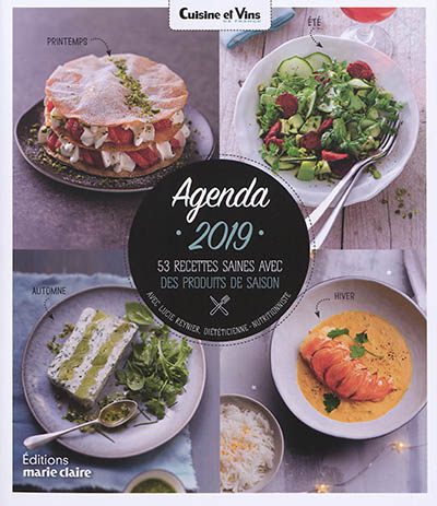 Agenda 2019 : 53 recettes saines avec des produits de saison