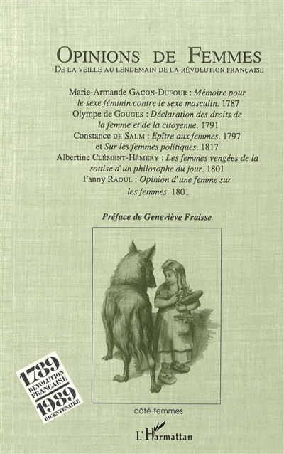 Opinions de femmes : de la veille au lendemain de la Révolution française
