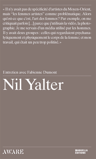 Nil Yalter : entretien avec Fabienne Dumont