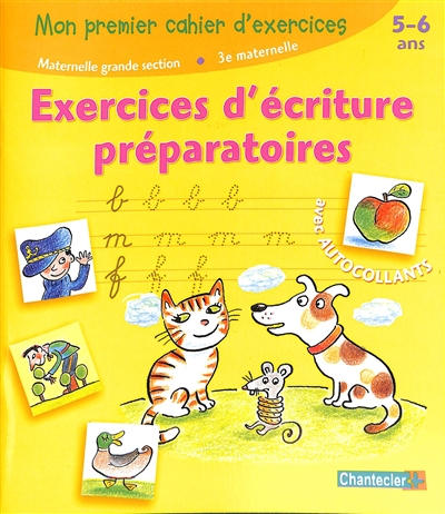 Exercices d'écriture préparatoires maternelle grande section, 3e maternelle, 5-6 ans