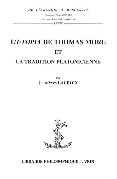 L'Utopia de Thomas More et la tradition platonicienne