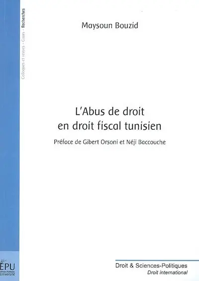 L'abus de droit en droit fiscal tunisien