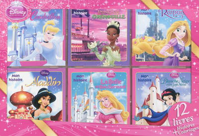 Disney princesse : 12 livres, histoires + coloriages