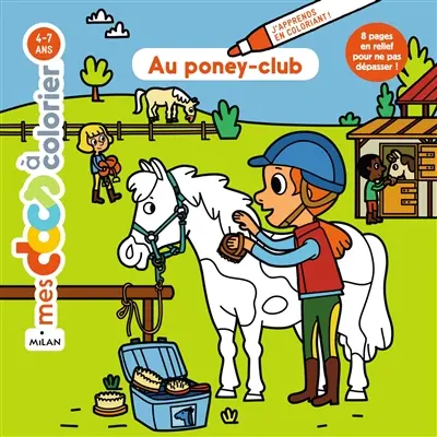 Au poney-club : coloriage