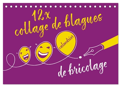 12 x collage de blagues : calendrier de bricolage (Calendrier de bureau 2026 DIN A5 vertical), CALVENDO calendrier mensuel : Un calendrier de bricolage qui fait rire.