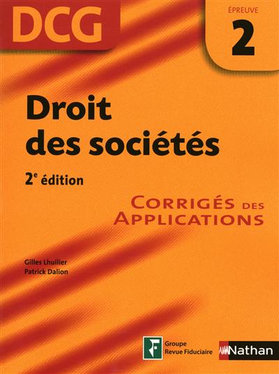 Droit des sociétés, DCG, épreuve 2