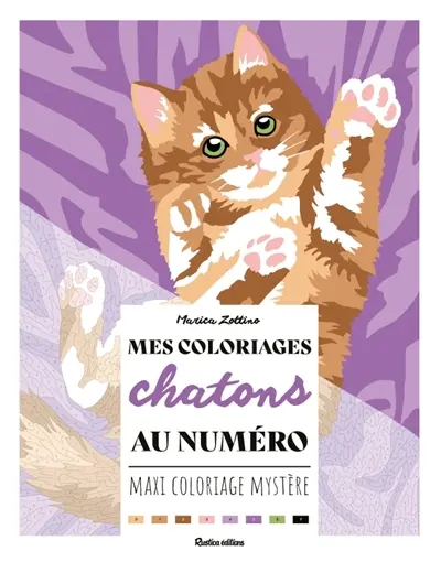 Mes coloriages chatons au numéro : maxi coloriage mystère