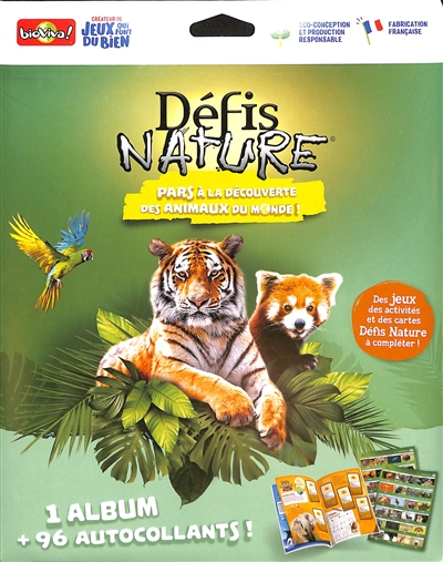 Défis nature : pars à la découverte des animaux du monde ! : des jeux, des coloriages et des anecdotes sur la nature !