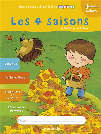 Mes cahiers d'activités Doremi, Grande Section, Les 4 Saisons