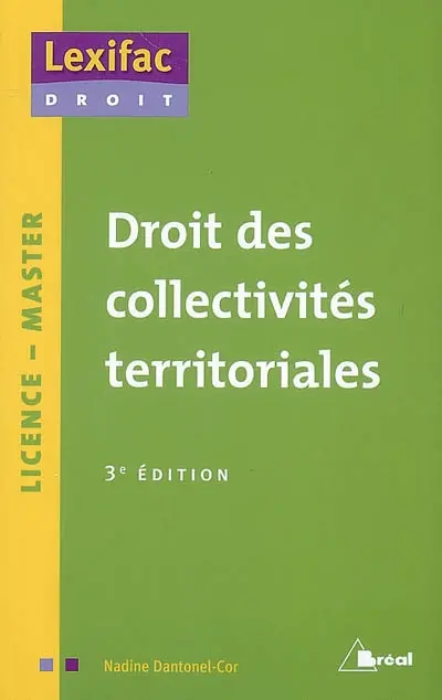 Droit des collectivités territoriales : licence, master