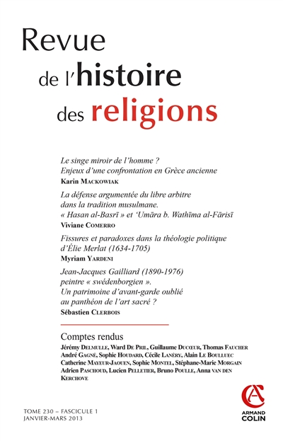Revue de l'histoire des...