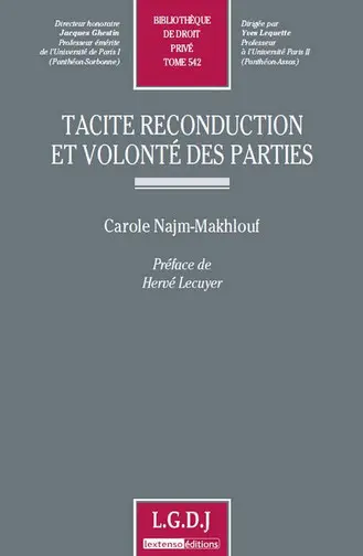 Tacite reconduction et volonté des parties