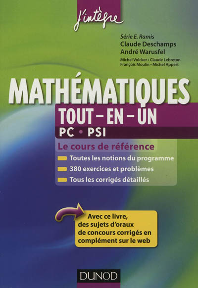 Mathématiques tout-en-un, PC, PSI : le cours de référence