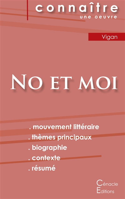 Fiche de lecture No et moi...