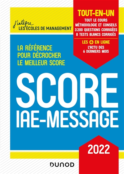 Score IAE-Message : tout-en-un : 2022