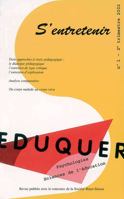 Eduquer, n° 1 (2002). S'entretenir