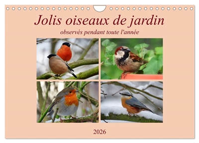 Jolis oiseaux de jardin (Calendrier mural 2026 DIN A4 vertical), CALVENDO calendrier mensuel : Observés pendant toute l'année...