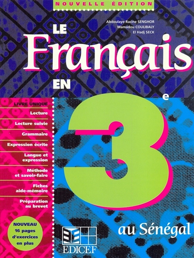 LE FRANCAIS EN 3E SENEGAL...