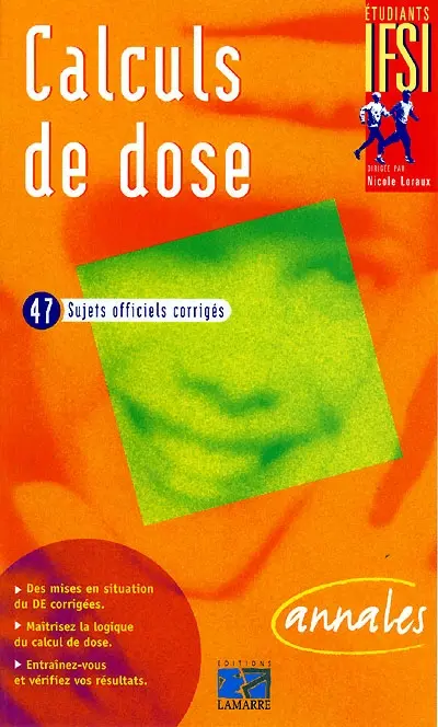 Calculs de dose : sujets officiels corrigés