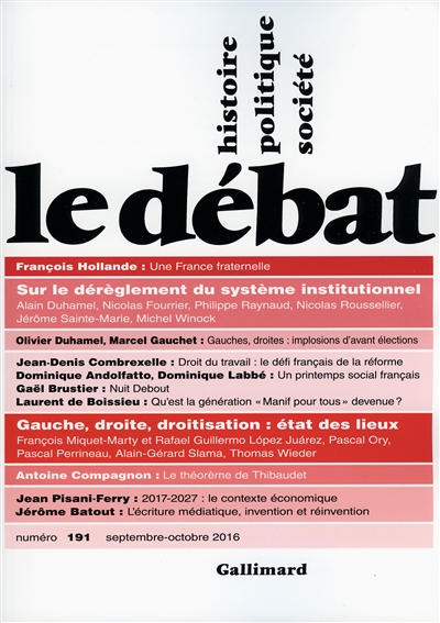 Débat (Le), n° 191