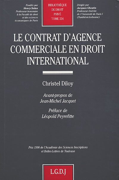 Le contrat d'agence...