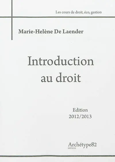Introduction au droit : 2012-2013