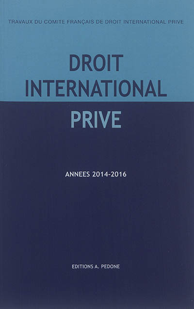 Droit international privé : années 2014-2015, 2015-2016