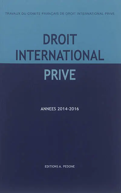 Droit international privé : années 2014-2015, 2015-2016