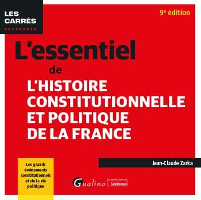 L'essentiel de l'histoire constitutionnelle et politique de la France : les grands événements constitutionnels et de la vie politique