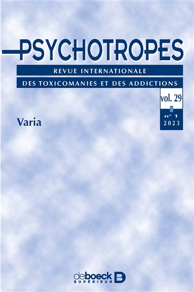 Psychotropes, n° 1 (2023). Varia