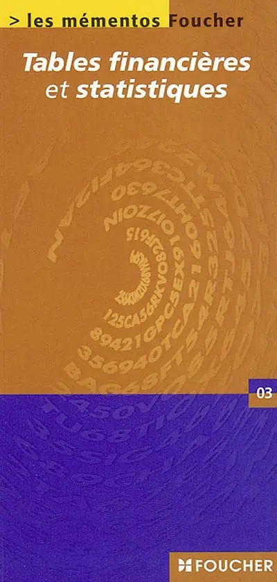 Tables financières et statistiques