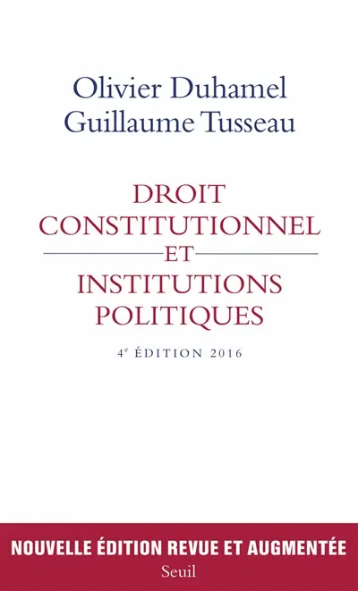Droit constitutionnel et institutions politiques