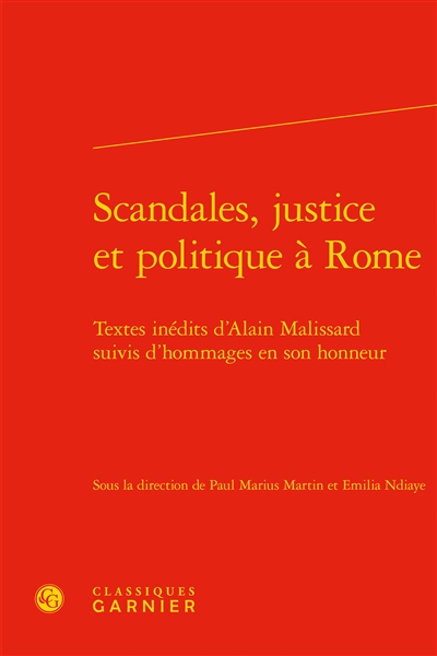Scandales, justice et politique à Rome
