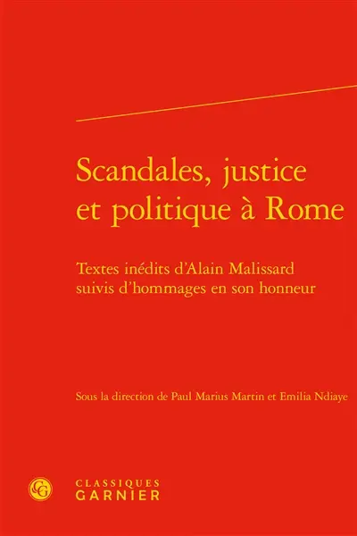 Scandales, justice et politique à Rome
