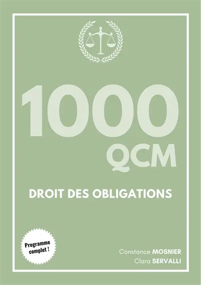 1000 QCM : droit des obligations