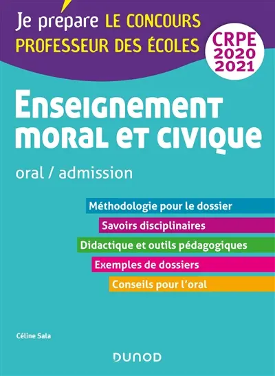 Enseignement moral et civique : oral, admission, CRPE 2020-2021