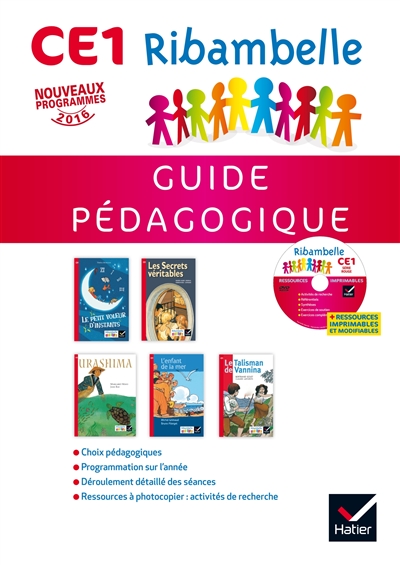 Ribambelle français CE1, série rouge : guide pédagogique : nouveaux programmes 2016
