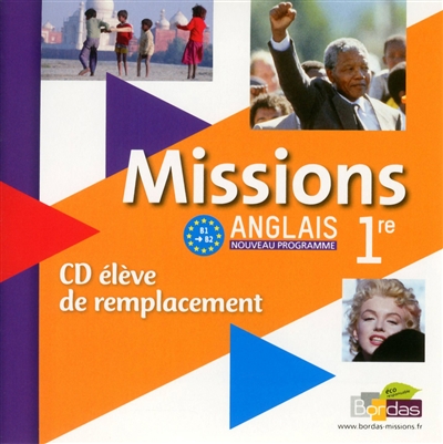Missions anglais 1re : CD audio élève de remplacement