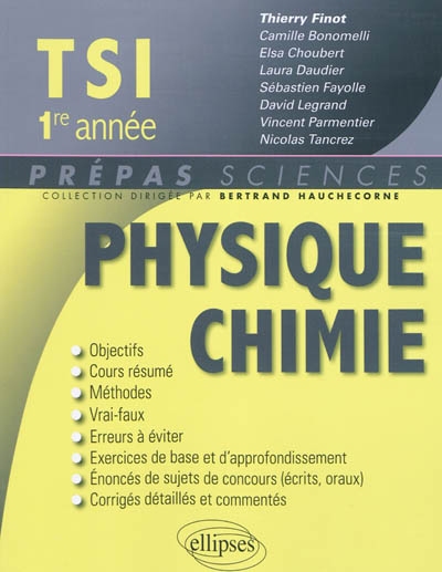 Physique chimie TSI-1re année