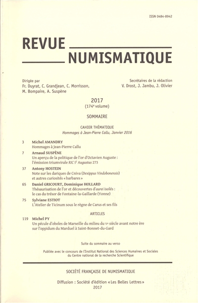 Revue numismatique, n° 174. Varia