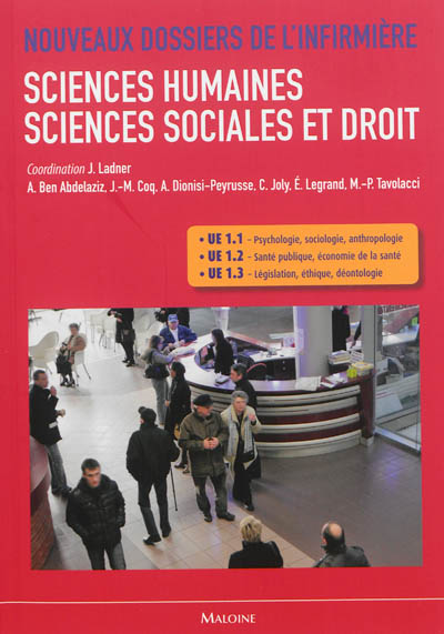 Sciences humaines, sciences sociales et droit : UE 1.1, UE1.2, UE 1.3