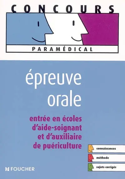 Epreuve orale : entrée en école d'aide-soignant et d'auxiliaire de puériculture