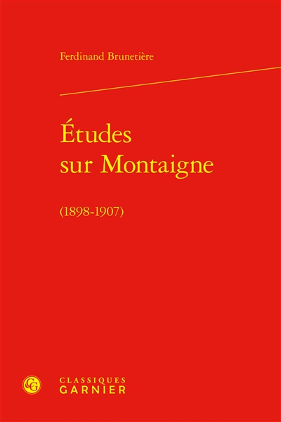 Etudes sur Montaigne...