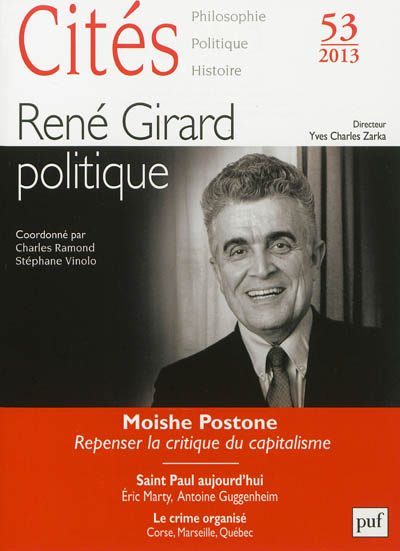 Cités, n° 53. Réné Girard politique